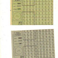 tickets de rationnement J3 et A . lait et pain