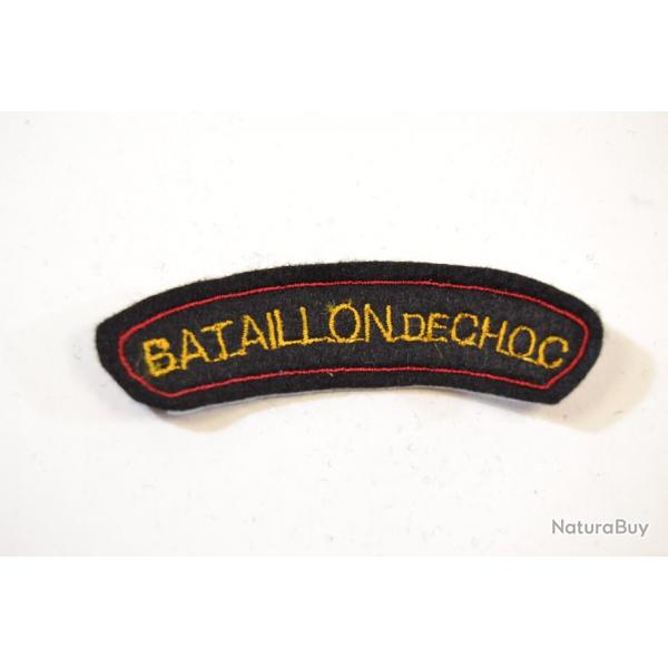 Repro patch de bras / insigne brod BATAILLON DE CHOC (France Indochine ) Extreme Orient (C)