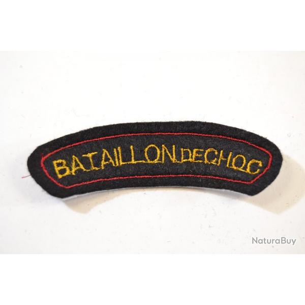 Repro patch de bras / insigne brod BATAILLON DE CHOC (France Indochine ) Extreme Orient (D)
