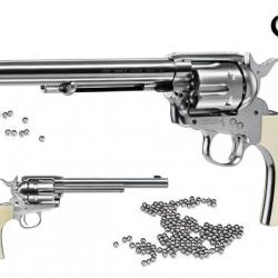 Revolver  COLT  S.A.A. 45  Finition Nickelé  *Co2  Billes Acier * Cal 4.5
