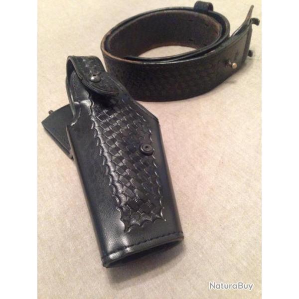 Holster SAFARILAND 280S pour BERETTA 92 en cuir avec rtention index et pivotant Pour un gaucher ..