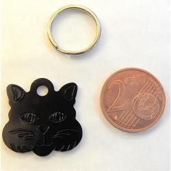 MEDAILLE Gravée chat chaton noire petit modèle gravure, personnalisation offerte