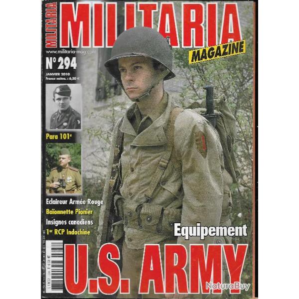 Militaria magazine 294 janvier 2010 , us army , 1er rcp en indochine , para 101e , baionnette pioni