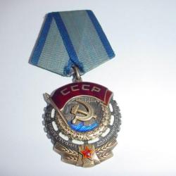 Ordre URSS du  drapeau rouge du travail .