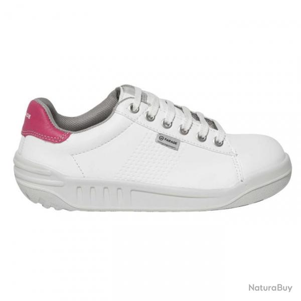 Sneakers de scurit casual pour femme Parade Protection JAMMA 35 Blanc / Rose