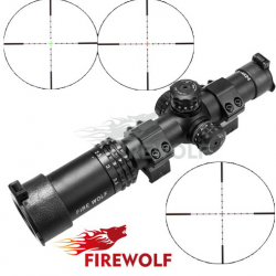 Lunette FIRE WOLF  1-4X24  pour carabine de Chasse