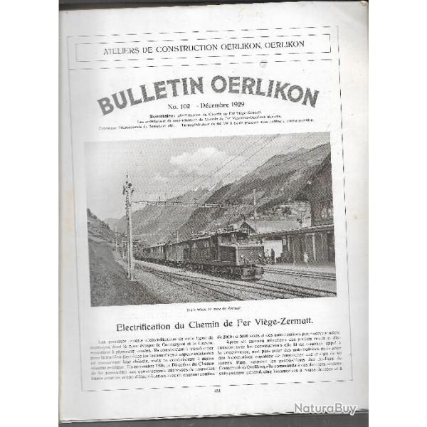rare revues ateliers oerlikon locomotives et turbines 1927  1929 sous reliure  agrafe