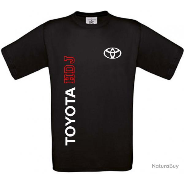Tee shirt personalis TOYOTA HDJ - TS008 noir