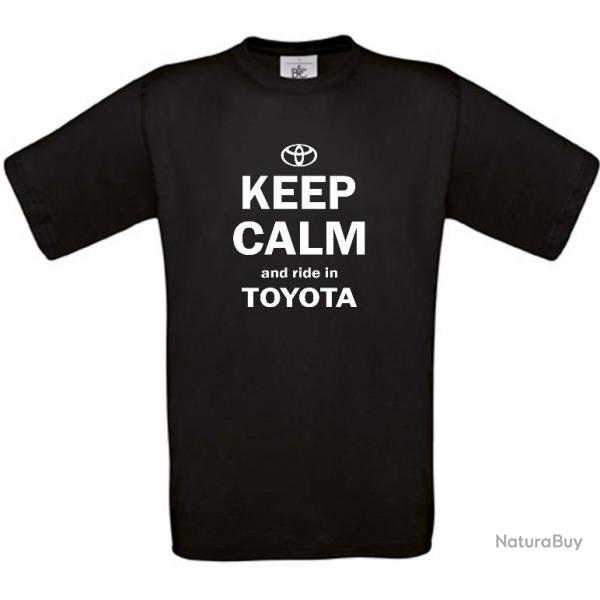 Tee shirt personalis KEEP CALM TOYOTA - TS009 noir