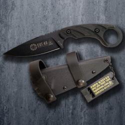 Couteau de Combat Tops Knives CUT Combat Utility Tool Black Karambit Acier 1095 Made USA TPCUT40A