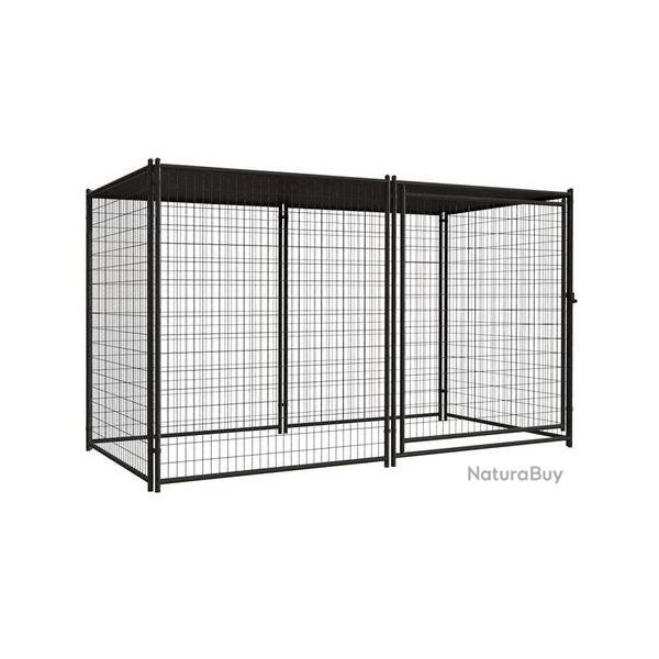 Chenil XXL abri chien enclos parc cage chenil extrieur chenil en panneaux cielterre-commerce