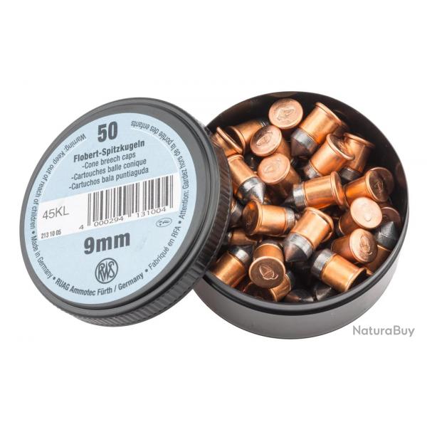Balles RWS Coniques Pour Carabine Calibre 9 MM Flobert