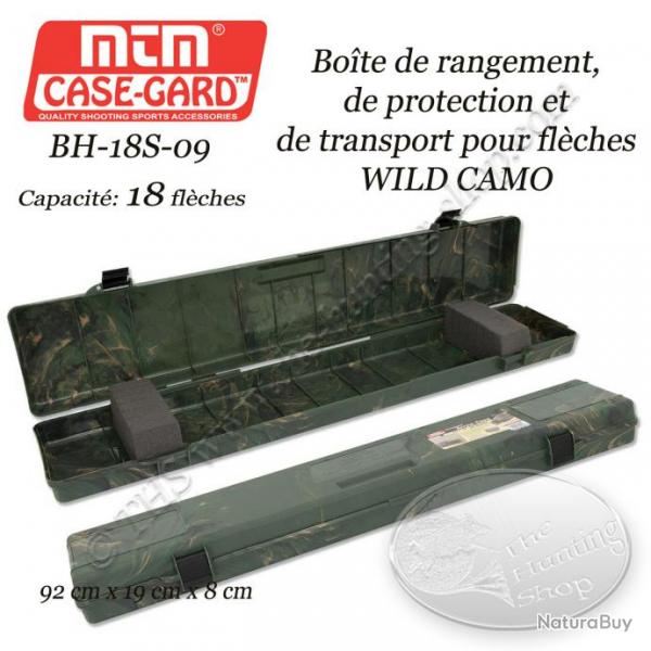 MTM Case-Gard BH-18S-09 Bote  flches WILD CAMO pour le transport et le rangement de 18 flches