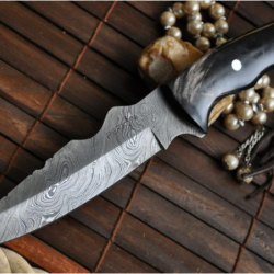 LAME DAMAS CHASSE - Couteau de brousse en acier de Damas (4)