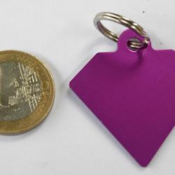 MEDAILLE Gravée chien Diamant violette  gravure, personnalisation offerte