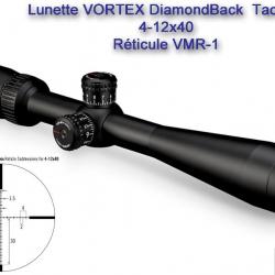 Lunette VORTEX DiamondBack Tactical 4-12x40  - Réticule VMR-1