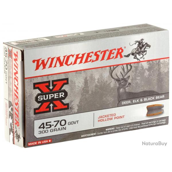 Balle Winchester Super X Jacketed Hollow Point calibre 45/70