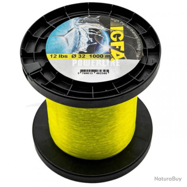 Powerline Nylon IGFA 1000m - jaune 12lb