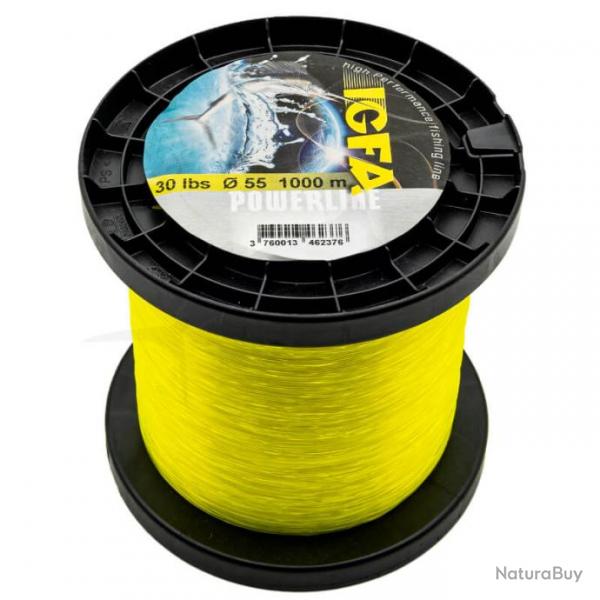 Powerline Nylon IGFA 1000m - jaune 30lb