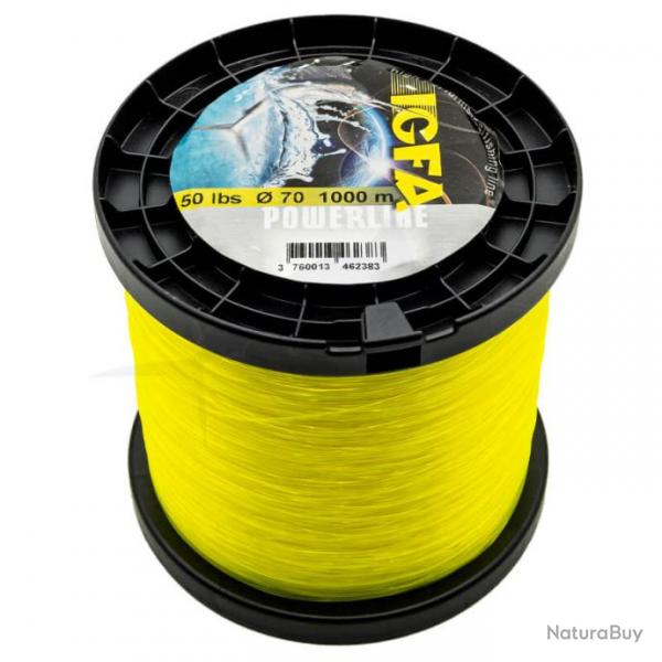 Powerline Nylon IGFA 1000m - jaune 50lb