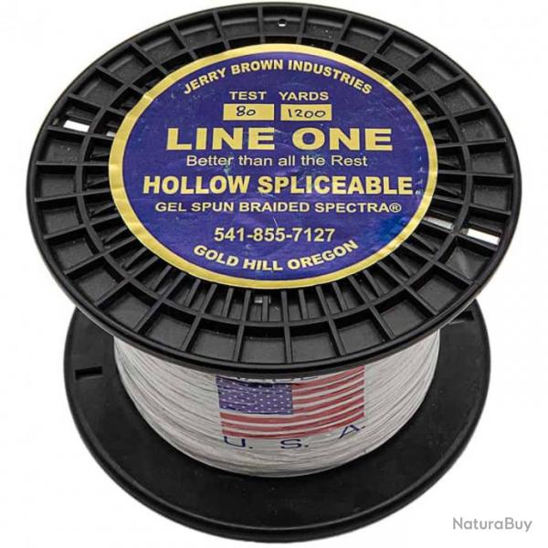 Jerry Brown Spliceable Hollow 1200YDS 80lb Blanc