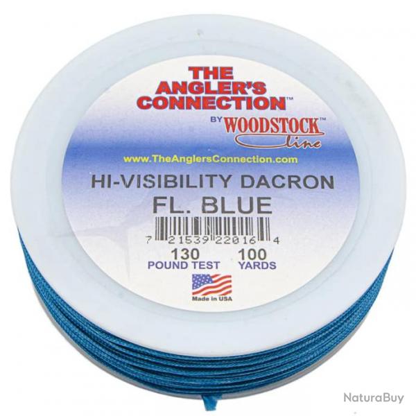 Woodstock Dacron Hi-Visibility 100 YDS fluo Bleu 130lb