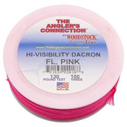 Woodstock Dacron Hi-Visibility 100 YDS fluo Rose 130lb