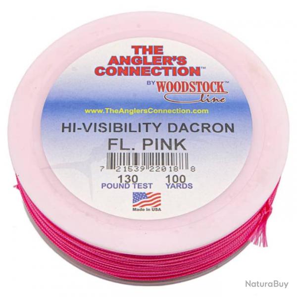 Woodstock Dacron Hi-Visibility 100 YDS fluo Rose 130lb