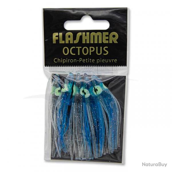 Flashmer Octopus 6cm Bleu / Transparent