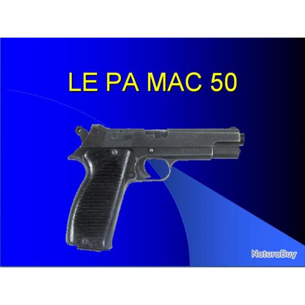 3 Manuels / notices techniques en Francais sur le Pistolet Auto modle 1950 (MAC50)