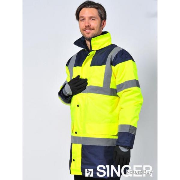 Parka  haute visibilit SINGER SAFETY PALOVER/PALOMA/PALERME 3XL Jaune / Bleu Marine