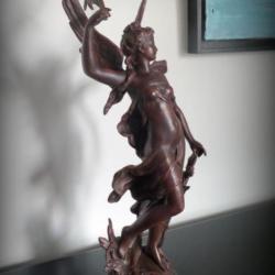 Ancienne statue Hippolyte Moreau début XXème-Victoria-Victoire de Samothrace-Glaive-Epée-Laurier