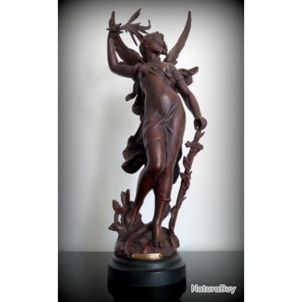 Ancienne statue Hippolyte Moreau dbut XXme-Victoria-Victoire de Samothrace-Glaive-Epe-Laurier