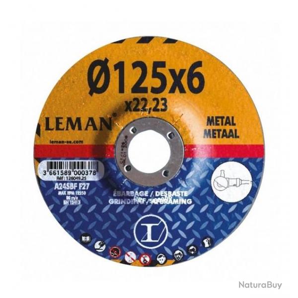 Lot de 10 disques barbage mtal D.115x22,23x6mm Leman