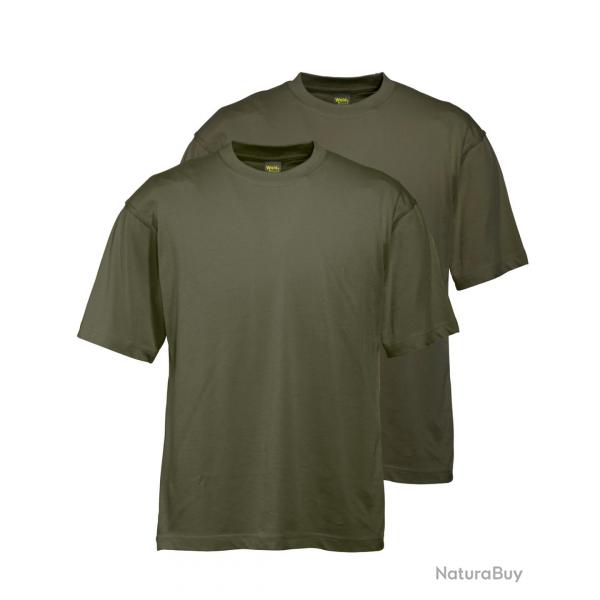 Lot de 2 t shirts manches courtes Couleur Olive