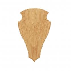 Ecusson en chêne massif, 47x27cm (Couleur: claire)