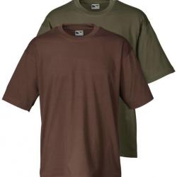 Lot de 2 t shirts manches courtes Couleur Olive. brun
