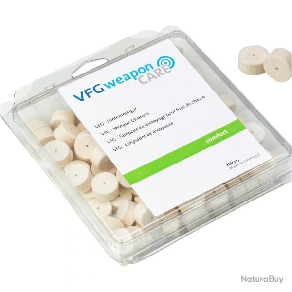 Tampons de nettoyage COMFORT fusils (petit format) (Modle: 100 tampons, Calibre: 12)