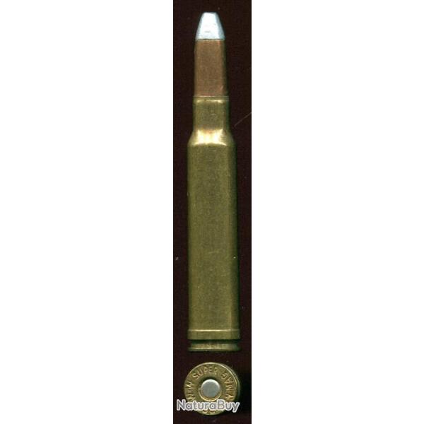 .338 Winchester Magnum - WW SUPER - balle cuivre pointe aluminium mplate