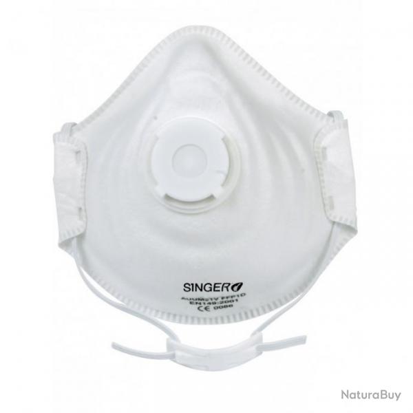 Demi-masque confort avec valve (Boite de 10) SINGER SAFETY AUUMV FFP1