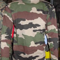 T-shirt manches longues Armée Française camouflage cam c/e camo camouflé
