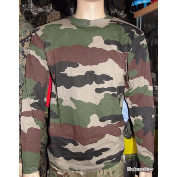 T-shirt manches longues Arme Franaise camouflage cam c/e camo camoufl