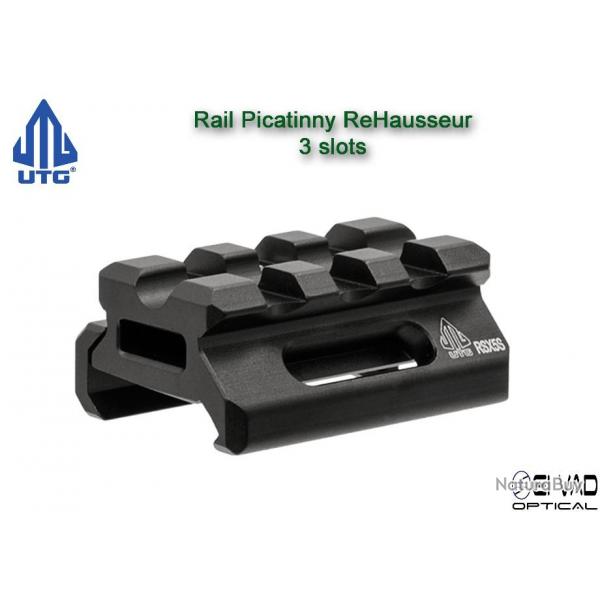 UTG - Rail Picatinny Rhausseur pour point rouge - 0,5 inch