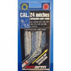 Blister de 24 mèches mèches bleues pour cal. 9 mm