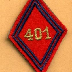 Ecusson mle 45 du 401° RA -  401° Régiment d'Artillerie  -  cadre