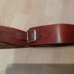 Ceinture holster cuir marque Brauer bros Co,12 passant cartouches en cuir epais Longeur total 100cm