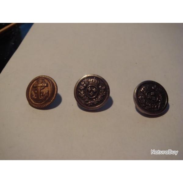 3 boutons ancien