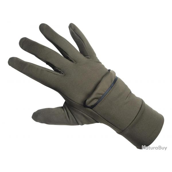 Gants en moufle tactile noir Ligne Verney Carron