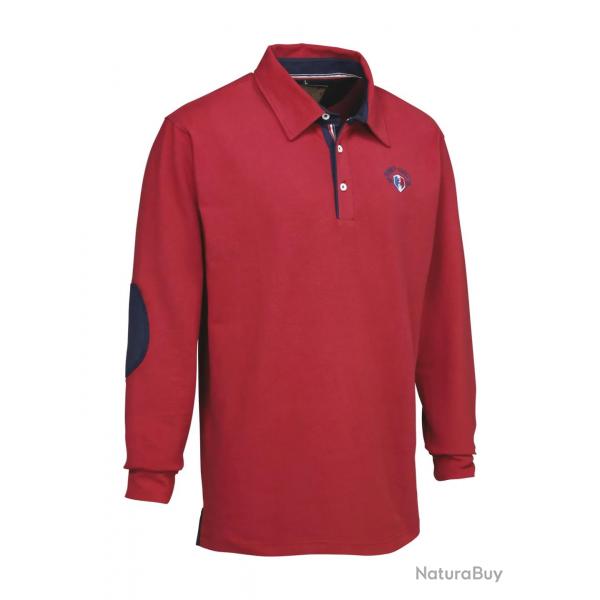 Polo manche longue casual Rouge Ligne Verney Carron