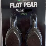 Korda Plombs Flat Pear Inline 3 oz Weed 2 Pcs 84 grs Blister 